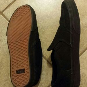 black slip on van's