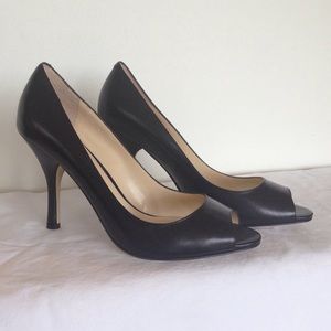 Enzo Angiolini Black Peep Toe Heels new never worn