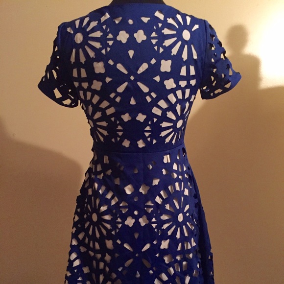 🆕 Blue Laser cut dress 🌟Small - Picture 4 of 4