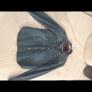 American Eagle Denim Blue Top