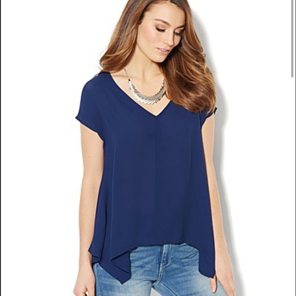 Scarf-hem blouse
