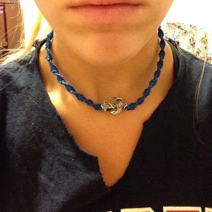 Hemp necklace with anchor charm