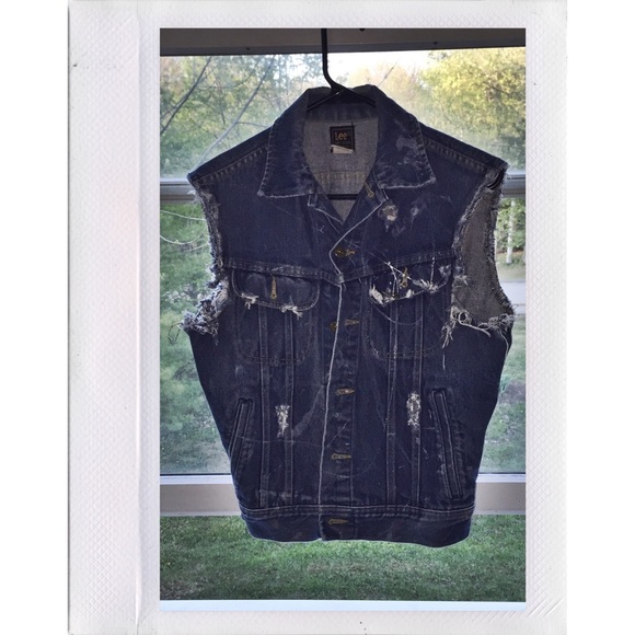 🌟Vintage Lee Distressed Denim Vest🌟
