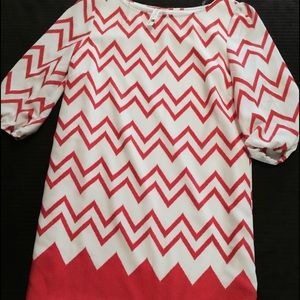 Orange Chevron Dress
