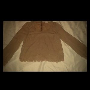 Laser cut long sleeve dress shirt