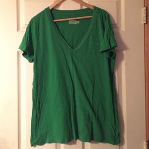 Green Mossimo Supply Co. Boyfriend Tee V-Neck