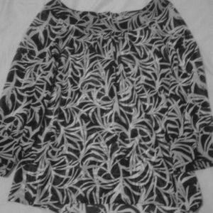 Sheer black and white dress shirt