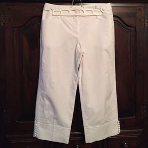 White lined LOFT (Ann) Capris