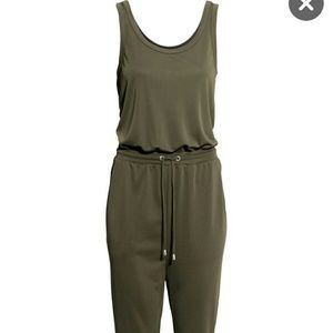 Khaki green Jersey romper