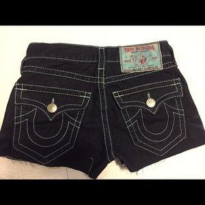 True Religion Denim Cut Off Shorts