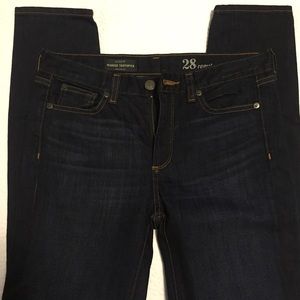 J Crew Midrise Toothpick Dark Denim Jeans