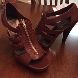 Jessica Simpson Brown JP Dancer heels
