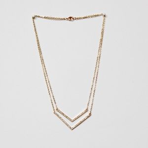 Chevron Gold Necklace