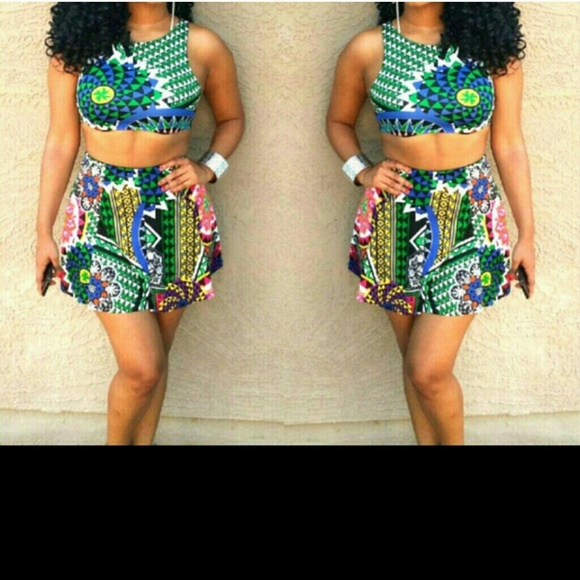 Two piece colorful set