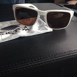 White custom Oakleys