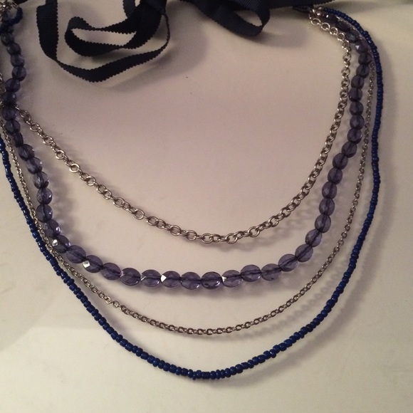 Blue statement necklace