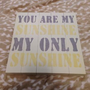 You are my sunshine canvas sign