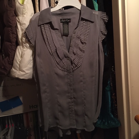 Light grey chiffon shirt