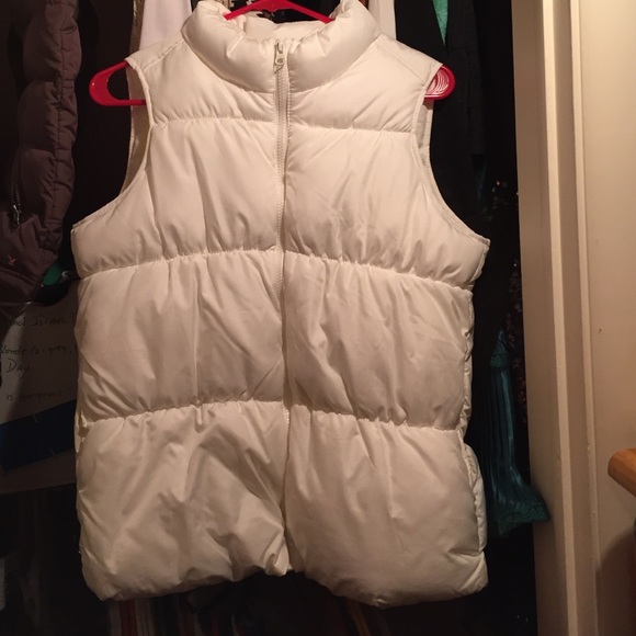 White puffy vest