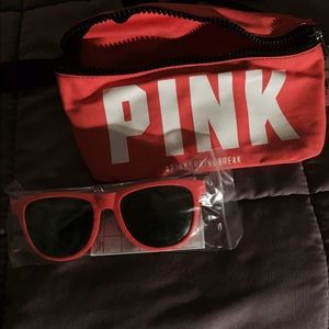 Sunglasses and fannypack