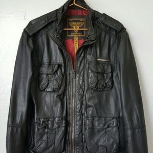Authentic Superdry leather jacket