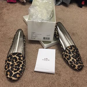 NWB Coach Cambridge Leopard Flat