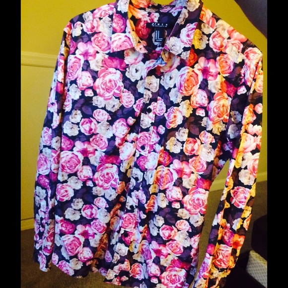 FOREVER 21 FLORAL SHIRT (men's)