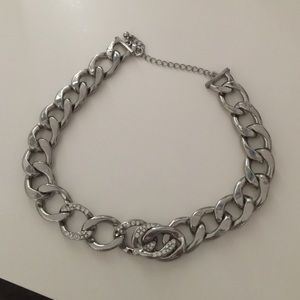 Silver with bling necklace