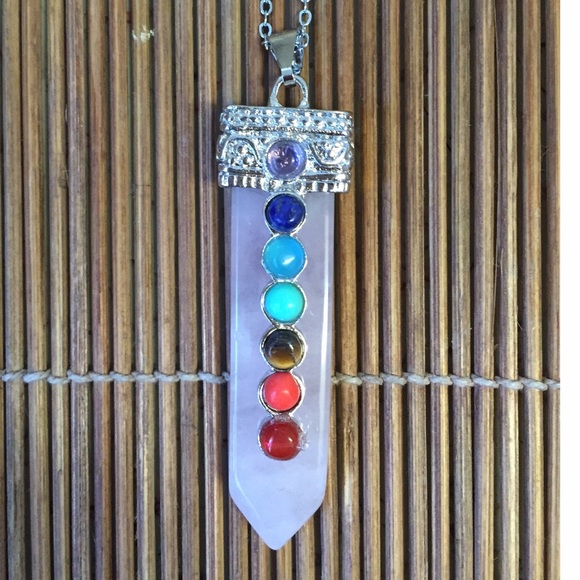 💗LUCKY ROSE QUARTZ CHAKRA NECKLACE💗💎