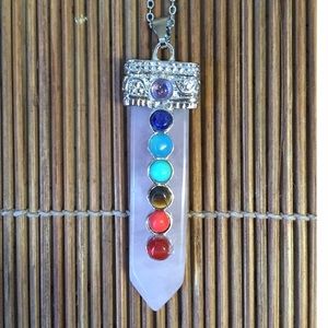 💗LUCKY ROSE QUARTZ CHAKRA NECKLACE💗💎