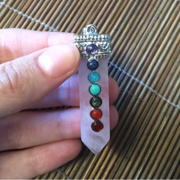 💕LUCKY ROSE QUARTZ CHAKRA NECKLACE💕💕💎