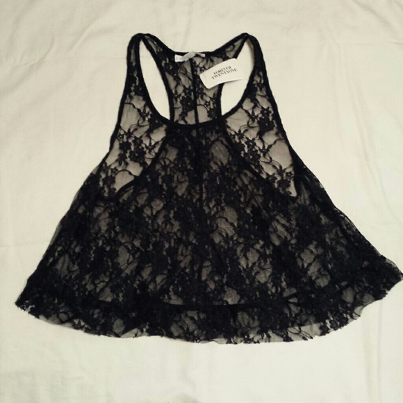 Black Floral Tank Top