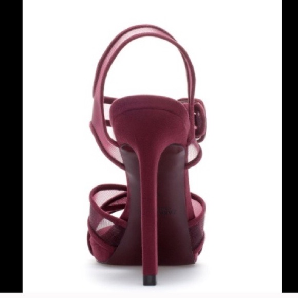 Zara Burgundy Sandals size 6 - Picture 3 of 4