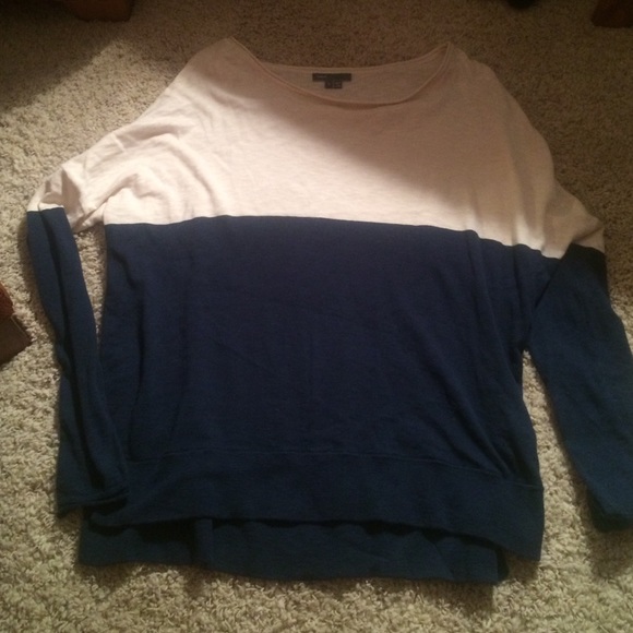 Cream and Navy Vince Sweater