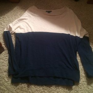 Cream and Navy Vince Sweater