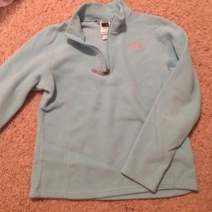 The north face baby blue sweatshirt