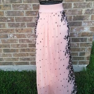 (SOLD)-peach Long Skirt