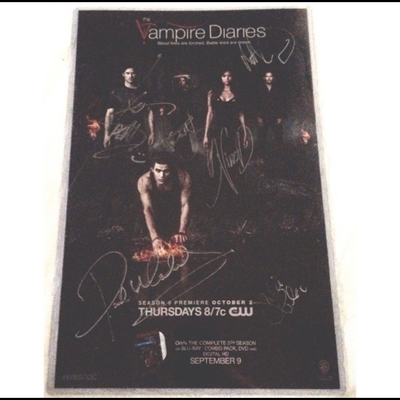 AUTHENTIC SIGNED TVD POSTER!!!! - Picture 1 of 1