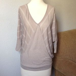 Anthropologie batwing mixed striped top by Twinkle