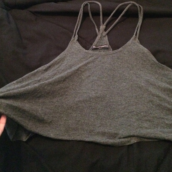 brandy Melville crop grey top