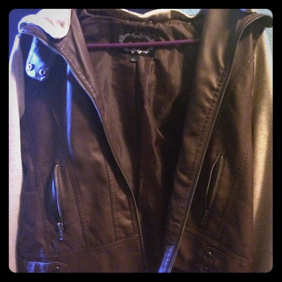 Faux leather jacket