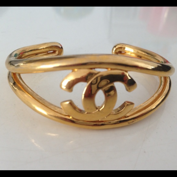 Chanel Jewelry - Authentic Chanel Gold Cuff Bracelet.