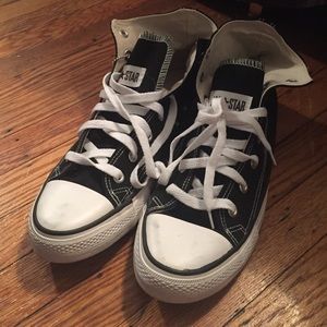 Black high top converses