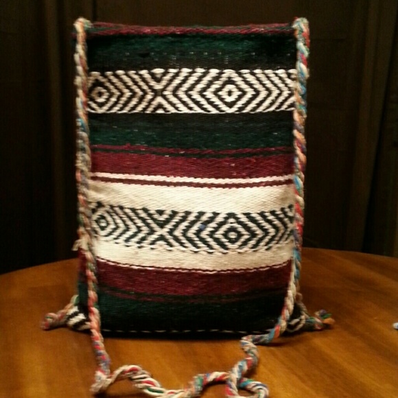Boho hippie bag -Mexican blanket