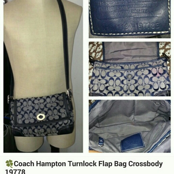 Coach Handbags - coach bag, blue/gray