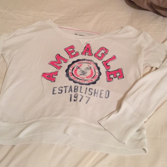 AEO white oversized sweater