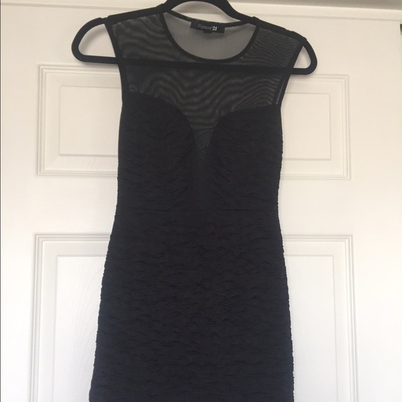 Black see through party dress