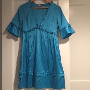 Calypso Aqua St. Barth Silk Classic Dress