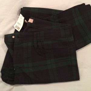 Tartan Banana Republic pants size 6