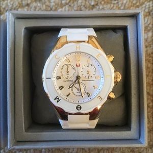 Michele White/Gold chronograph Jelly